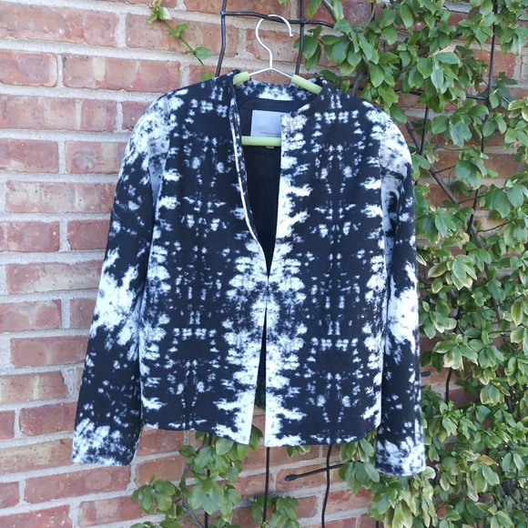 Classiques entier black white abstract wool jacket - Picture 1 of 8